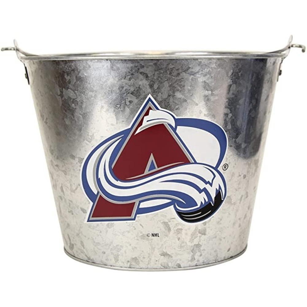 Colorado Avalanche Ice Beer Bucket 5qt Metal W/Handle NHL With Team Logo New